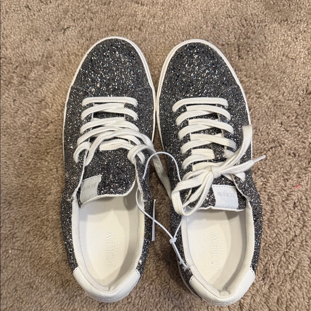 J.Crew sparkly glitter fashion sneakers brand new! 9.5